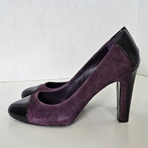 Lauren Ralph Lauren Eggplant Purple Sued Heels